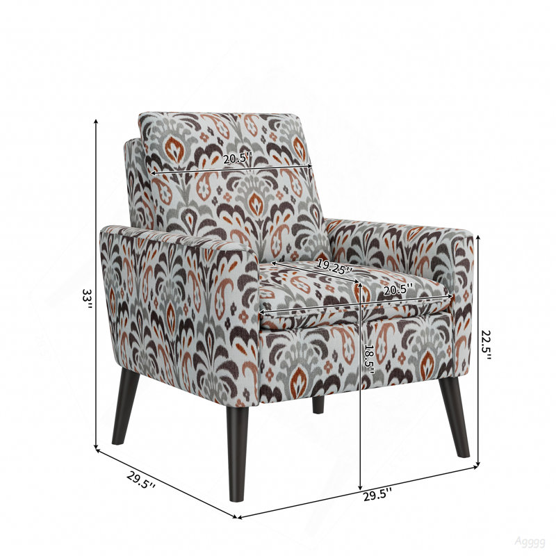 Chaise avec accoudoirs Enna, Bleu