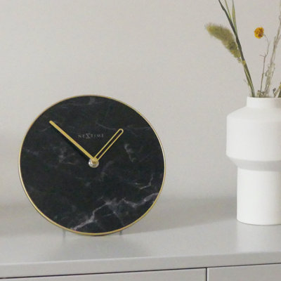 Modern & Contemporary Analogue Electric Tabletop Clock in Black
