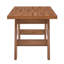 Table de salle à manger rectangulaire en bois aggloméré de 71 po x 31,5 po avec pieds en bois de noyer épissé. Pieds de table doubles inclinés vers l'extérieur.-130190185-130190184