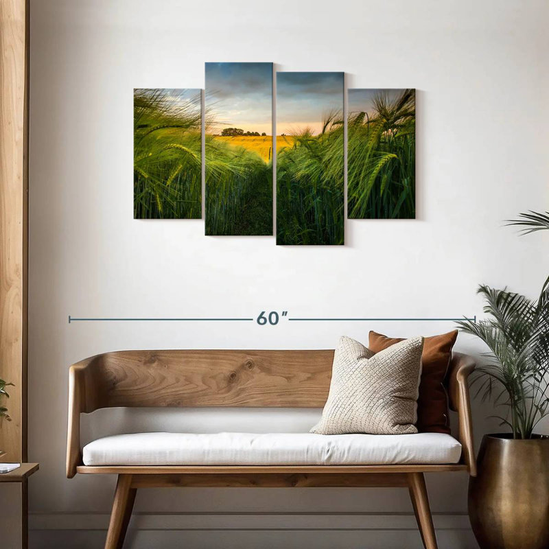 Harnek Green Wheat Field, 27" H x 43" W