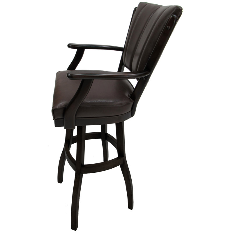 Gencay Swivel Wood Bar Stool 30" Seat, Bar Stool (30” Seat Height)