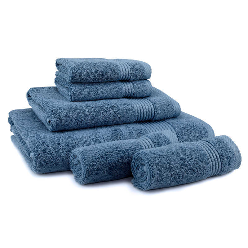 Ensemble de serviettes 6 pièces Adlena, Bleu marine