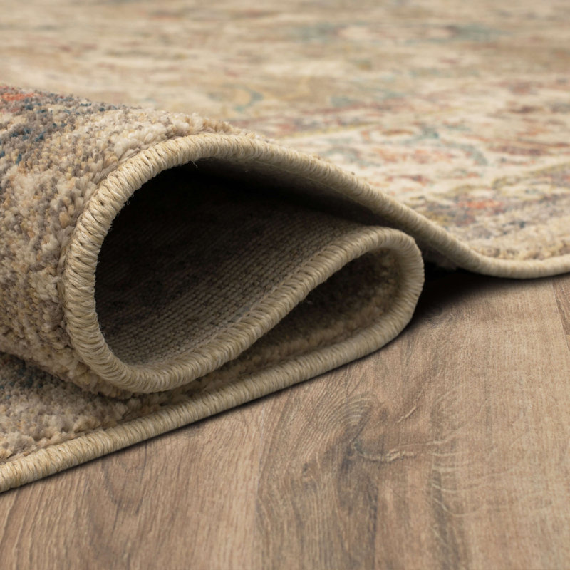 Allerton Blue and Beige Wool Oriental Indoor Rug