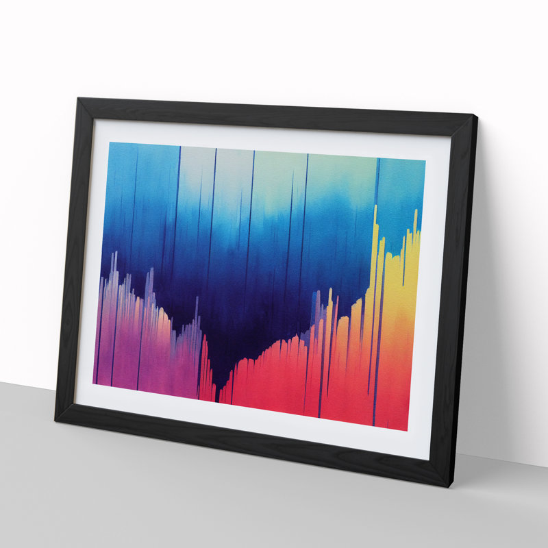 Equalizer Audio Vol.2 Abstract - Framed Print, Black, 46cm H x 64cm W x 2cm D