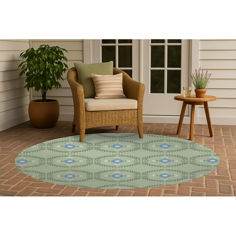 Tapis d'extérieur antidérapant Bree, Rond 5 pi