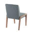Chaise contemporaine Carmen en bois délavé blanc et tissu bleu sarcelle - ensemble de 2