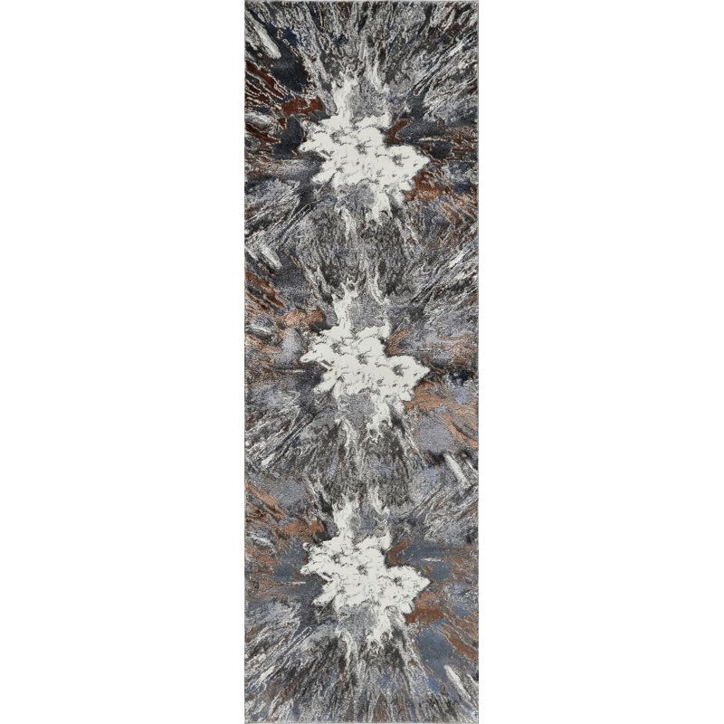 Inspire Collection Abstract Burst Area Rug, Runner 2'7" x 7'10"
