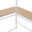 Structure de lit mezzanine en métal avec bureau en U et tablettes à 3 niveaux-2057308131-2057308128