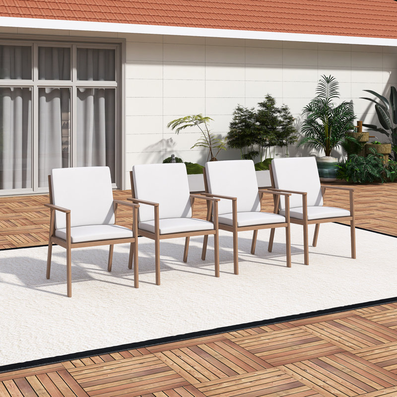 Chaises de salle à manger d'extérieur 4 pièces 4 pièces