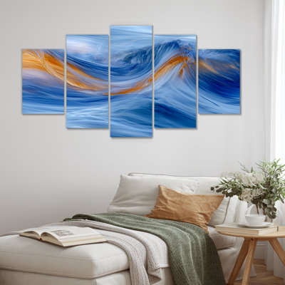 Maier - Abstract Modern Waves Wall Art 5 Piece