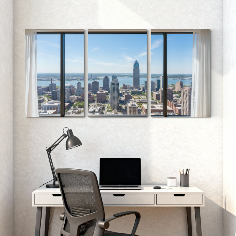 «Scenic & Cityscapes», ensemble de 3 impressions sur toile, H 30 po x l 60 po