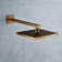 BathSelect Ancient Square Antique Brass 8” Rainfall Wall Shower Head with Handheld 