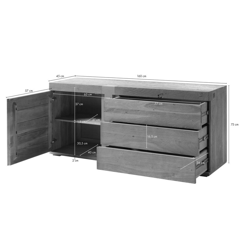 Amsterdam 160cm Sideboard