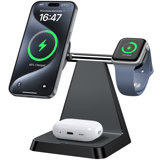 3 In 1 Magnetic Wireless Charger Stand For Mag Safe Iphone