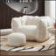 Luxueux fauteuil à billes en chenille avec mousse haute résilience, parfait pour des sièges confortables et polyvalents dans n'importe quelle pièce