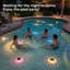 Lampe solaire flottante pour piscine avec télécommande, 12 modes d'éclairage et étanchéité IP67, ensemble de 1