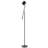 Floor Lamp With Touch Dimmer, 68 Inch Angled Adjustable Arm, Black Metal
