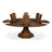Giselle Extendable Oak Round Solid Wood Top with Solid Wood Base Dining Table-108207496