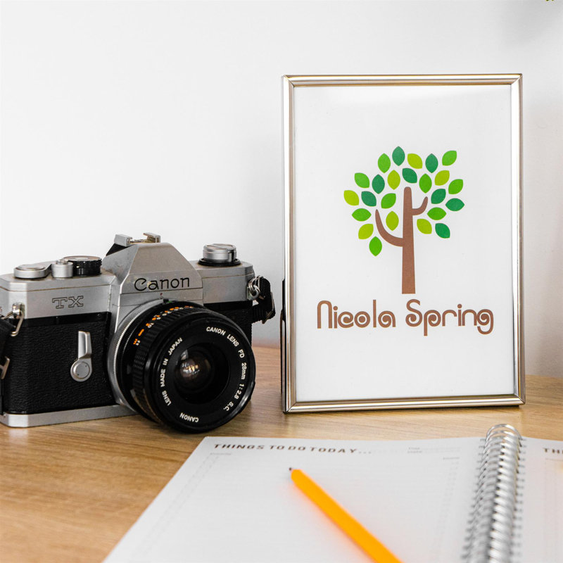 Nicola Spring - Metal Photo Frames, Dark Brown/Silver, 15.5cm H x 10.5cm W x 1cm D