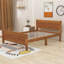Lit plateforme en bois avec tête de lit-563376587-563376586