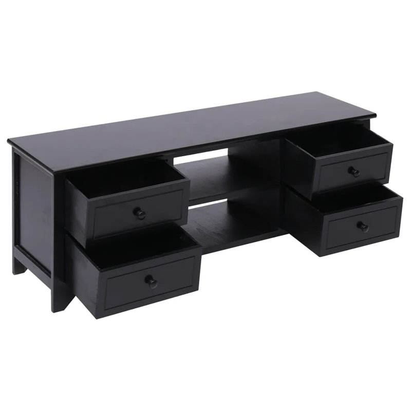 Adaysha Unfinished TV Stand, Black