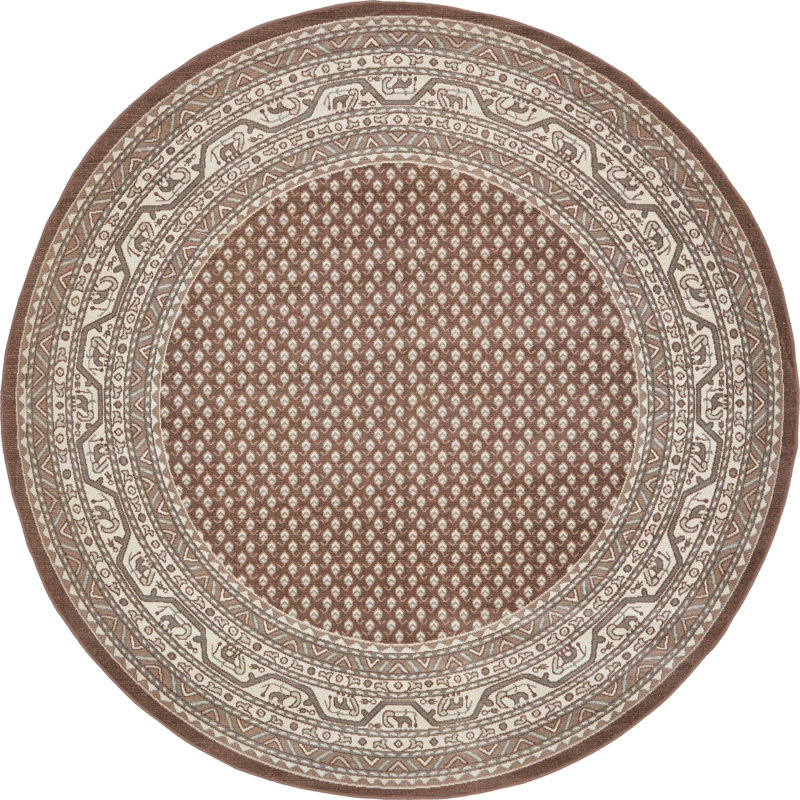 Swinson Geometric Indoor Rug, Round 8'