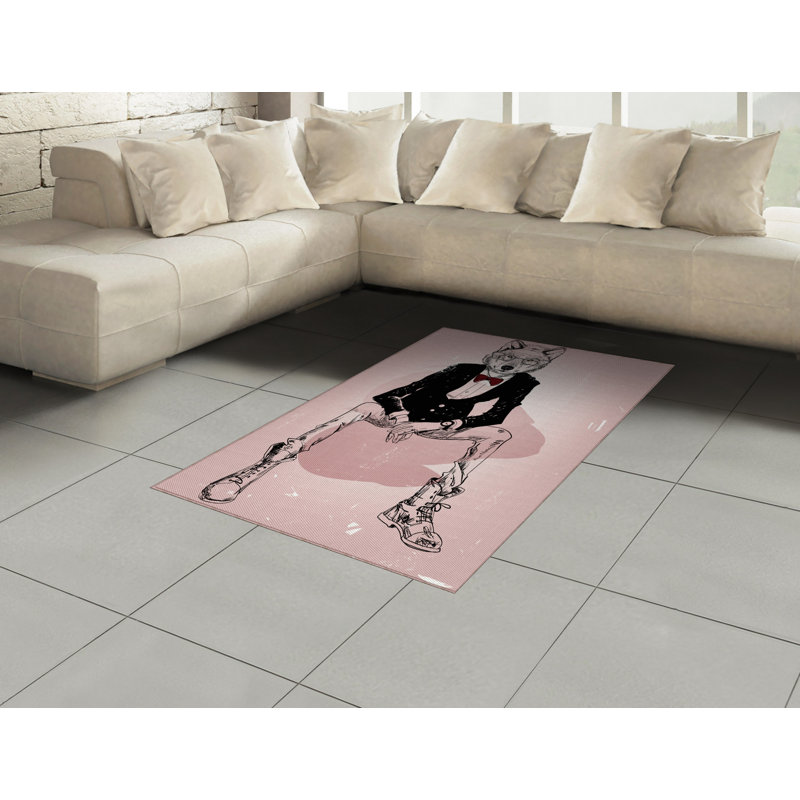 Indie High Density Long Fiber Poly Threads Decorative Area Rug Carpet, Rectangle 4' x 5'8"