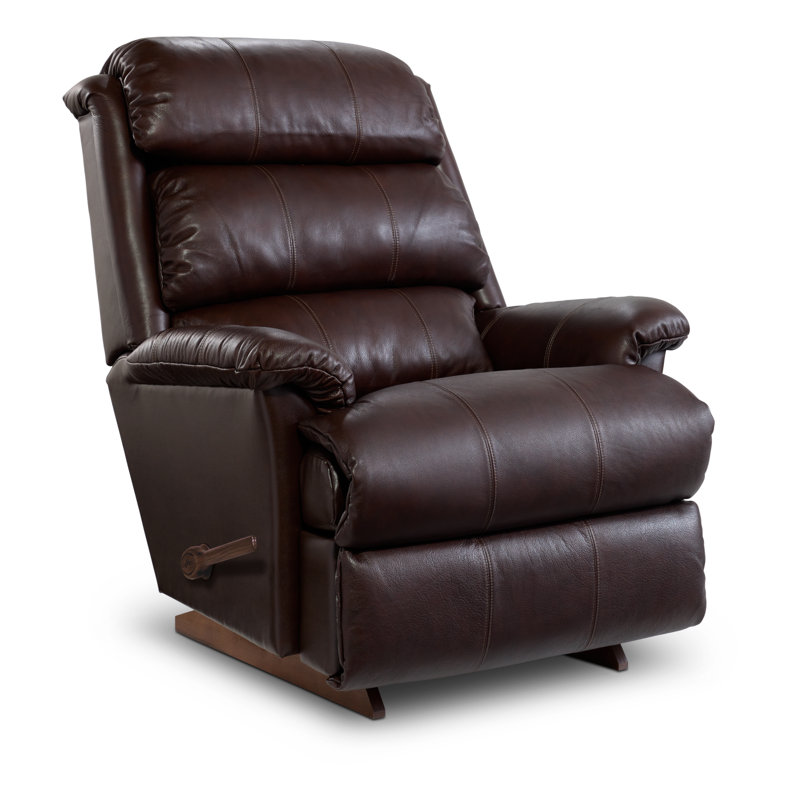 Astor Manual Leather Match Rocking Recliner, Chestnut Leather Match