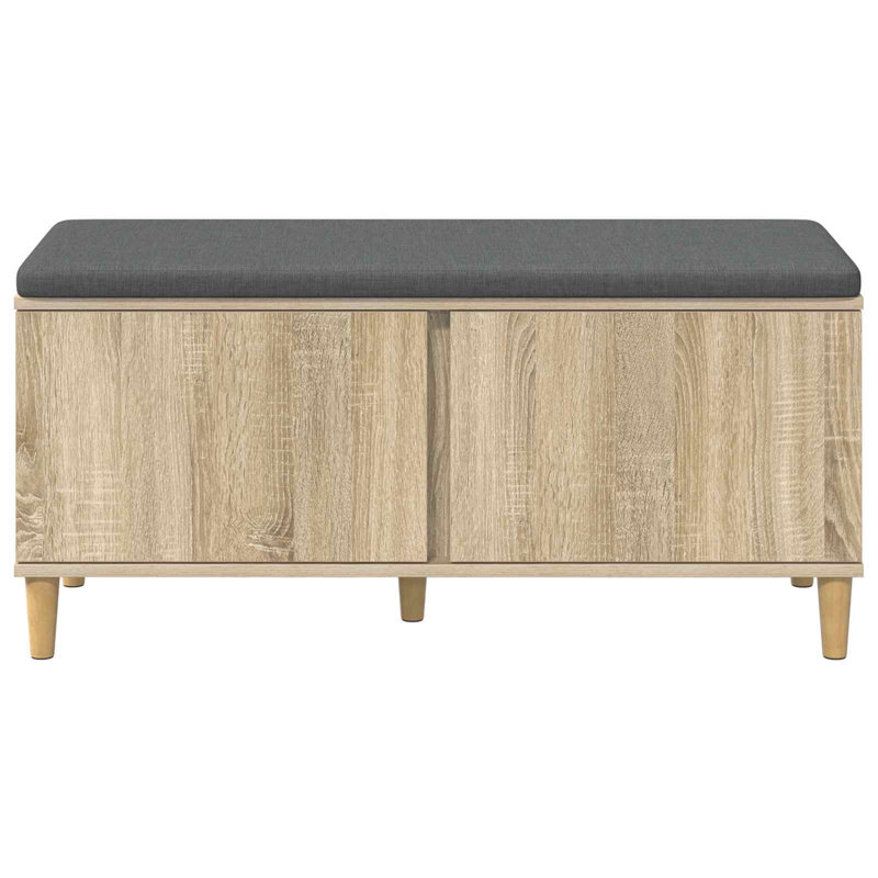 Storage Bench, 46cm H x 100cm W x 38cm D, Sonoma Oak
