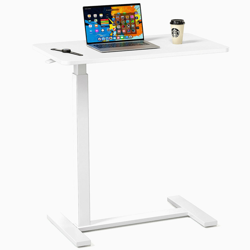 Bureau de lit mobile réglable, bureau d'ordinateur, bureau debout mobile, bureau de levage, bureau, Blanc