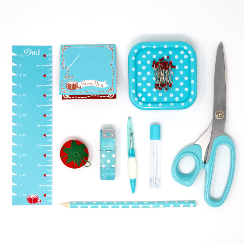 Dritz Essential Sewing Box Kit, Blue