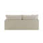Canapé en lin beige beige et lin beige avec 2 coussins décoratifs Upend