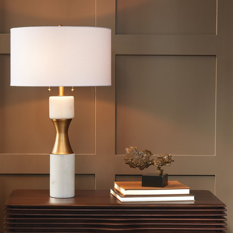 Lampe marbre blanc