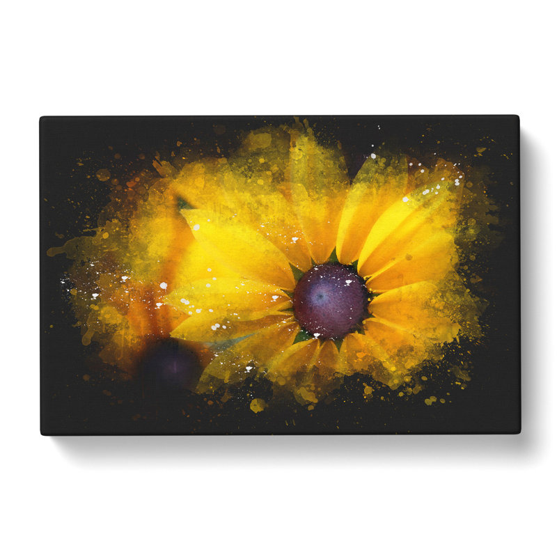 Yellow Coneflowers - Wrapped Canvas, 40cm H x 60cm W x 3cm D
