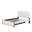 Lit plateforme tapissier simple avec lit gigogne et pieds en bois-1243782393-1243782392