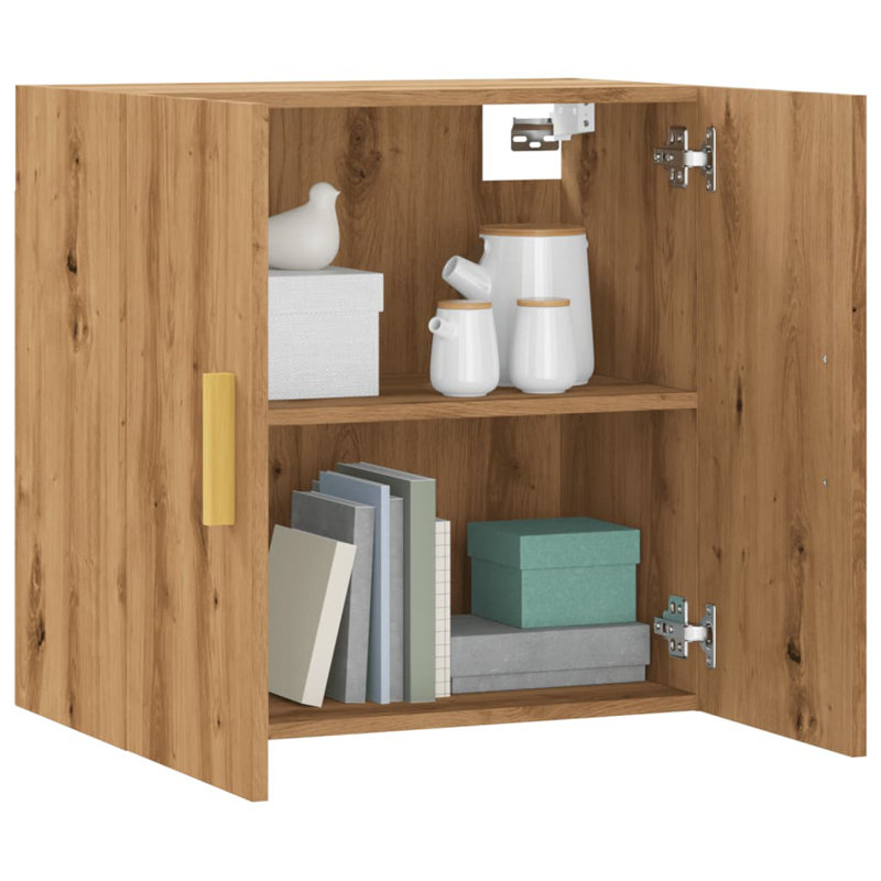 17 Stories Wall Cabinet  60X30x60 Cm Engineered Wood, Artisan Oak