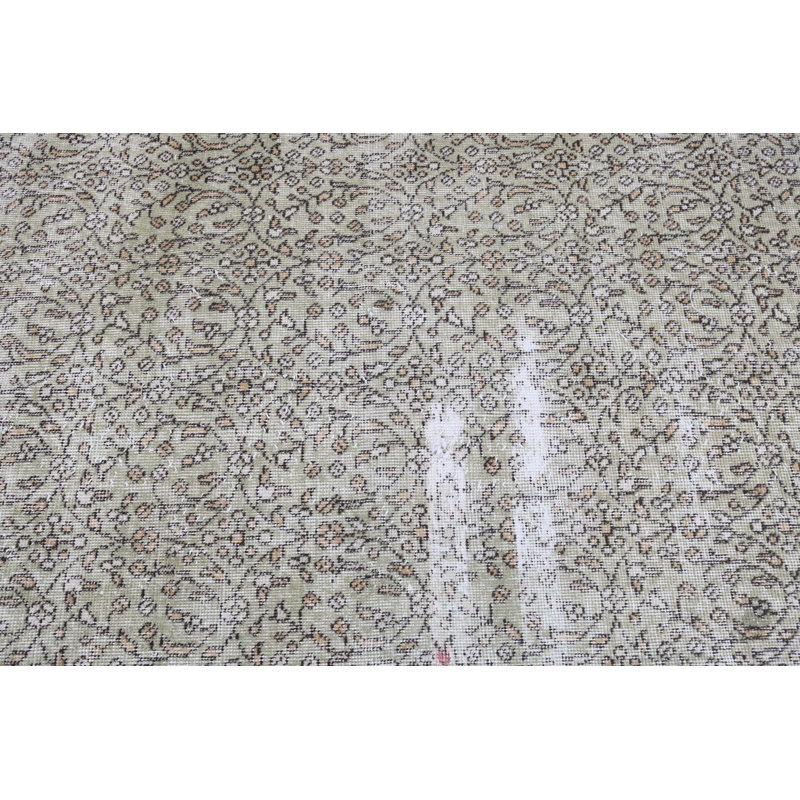 Tapis turc en laine fabriqué à la main à motif géométrique doux