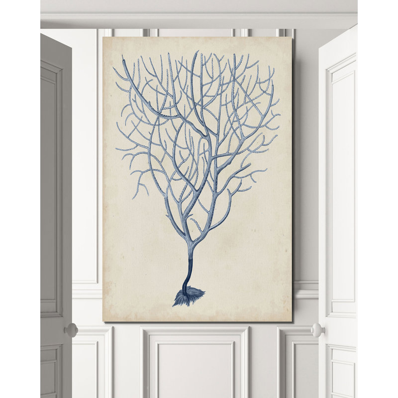 « indigo corail iii », impression, H 18 po x l 12 po x P 1,5 po, Toile tendue