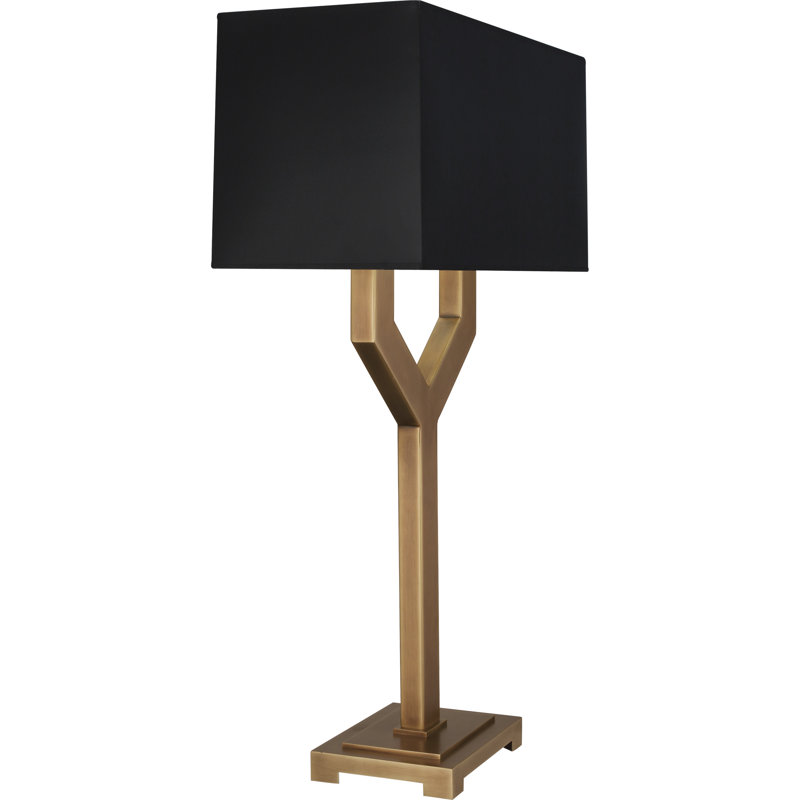 Valerie Table Lamp, Vintage Brass, Black