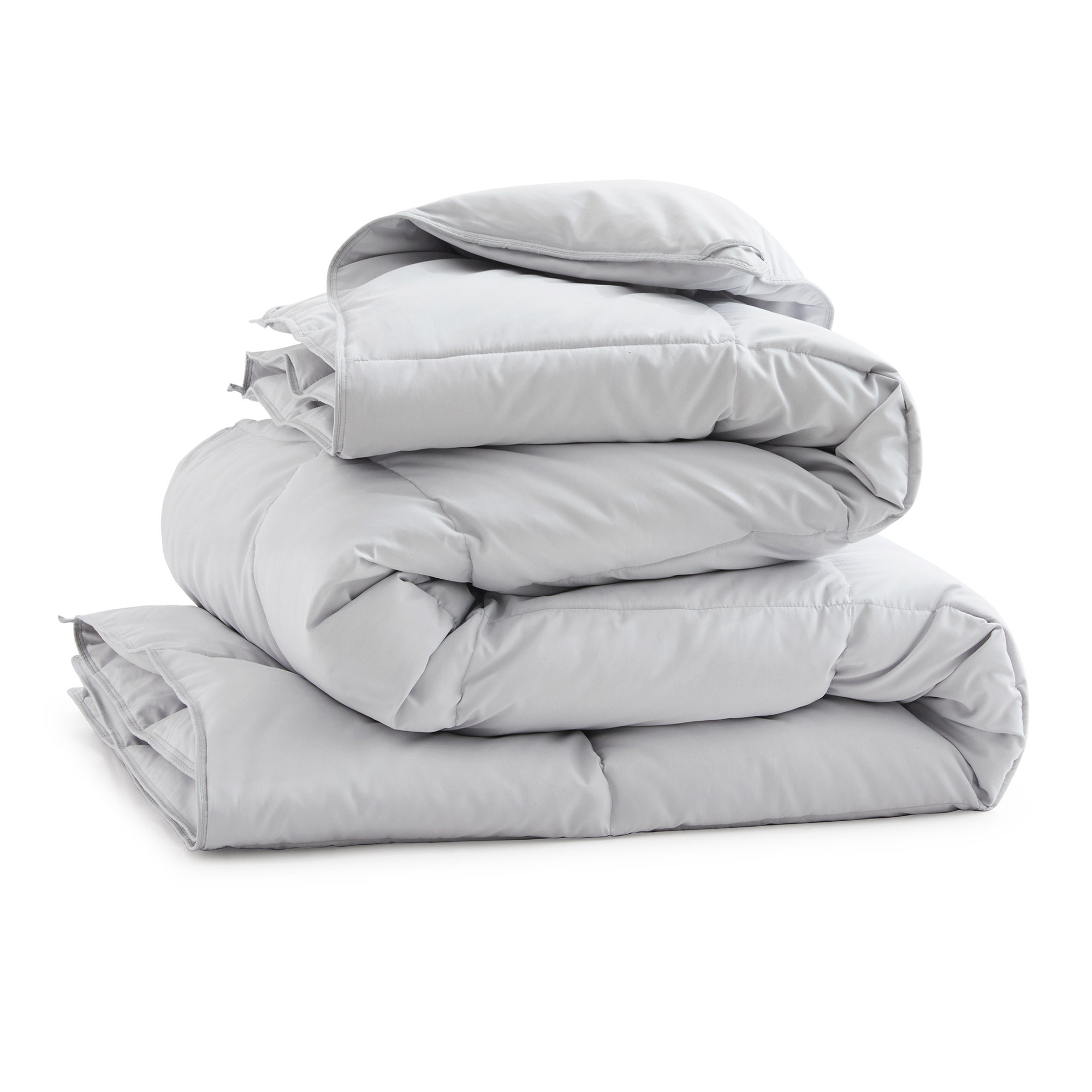 600 Fill Power All Season Down Comforter Duvet Insert, Queen, Light Gray