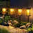 Matte Black Low Voltage Solar Powered Integrated LED Pathway Light Pack