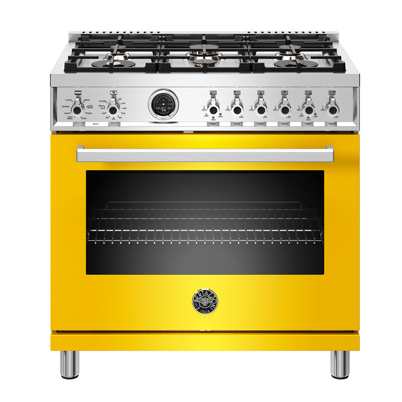 Bertazzoni 36'' W Free Standing Range, Giallo