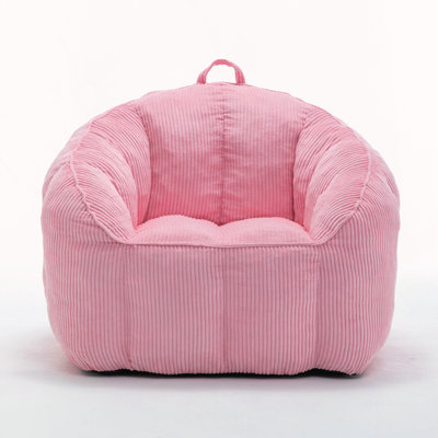 Comfy Corduroy Large Bean Bag Chairs with Armrests