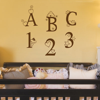 Décalcomanie murale 123-chambre d’enfant abc