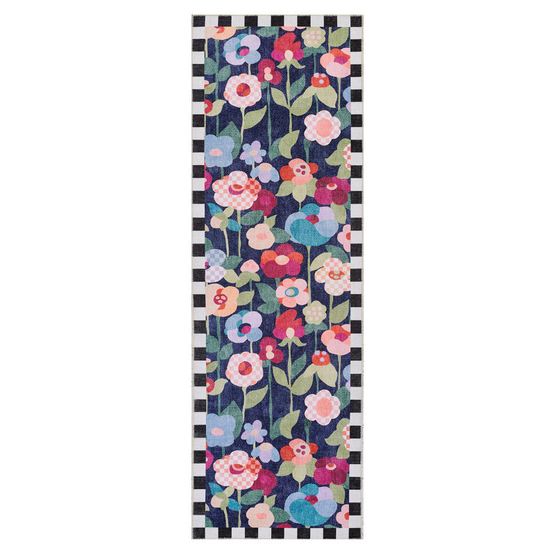Posie Field Washable Rug, Runner 2'6" x 8'