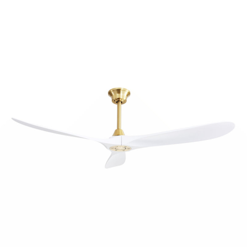 Ventilateur de plafond 60 po Uma, Or / pales blanches