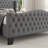 Mieya Velvet Upholstered Platform Bed Frame with Button Tufted Wingback Headboard and Footboard-90342258-90342260