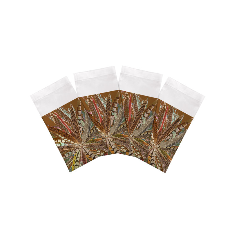 Cotton Blend Square Napkins, Brown