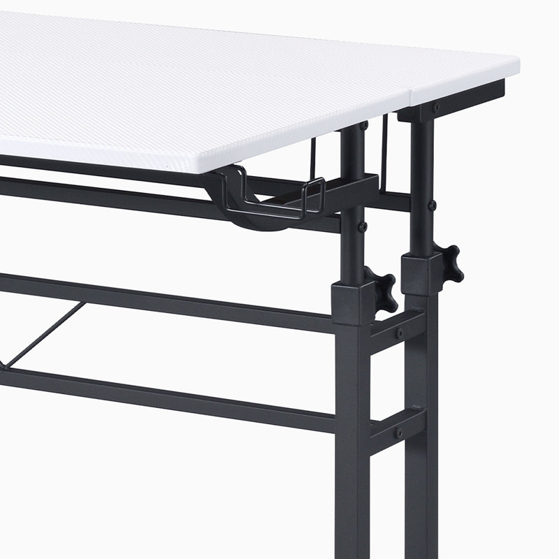 Bureau d'écriture à roulettes avec hauteur réglable et tablette mobile Techni Mobile, Blanc