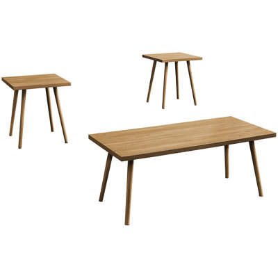 Moderne, 3 pièces, stratifié noyer, table, tables basses, salon de bout, qualité de fabrication, style tendance